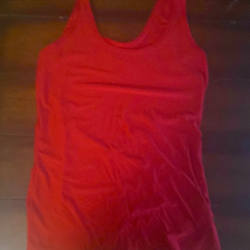 Md red tank top spandex type material